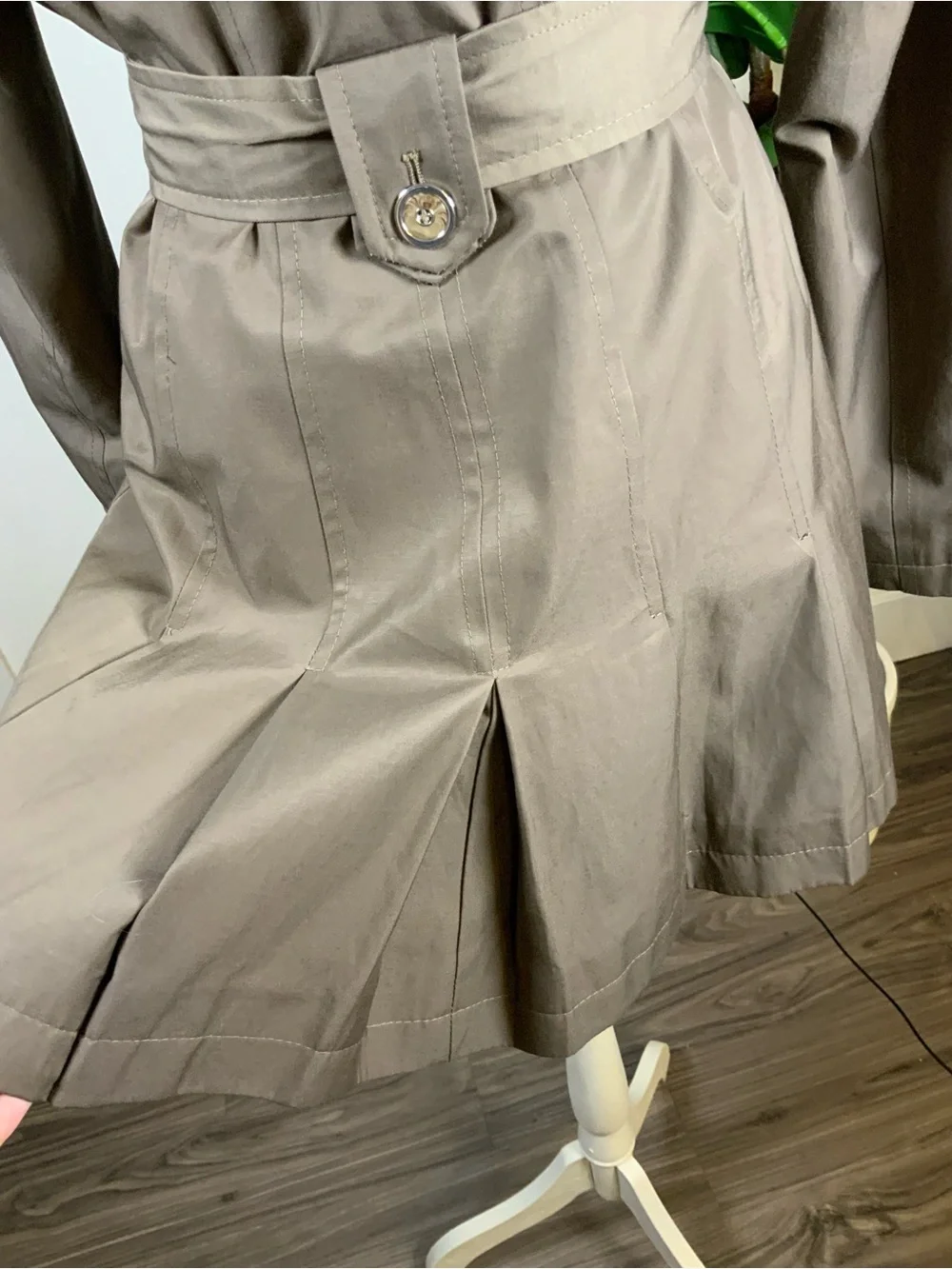 Via Spiga Taupe Trench Coat with Belted Waist